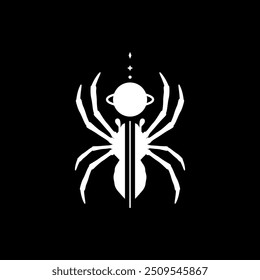 Vector de diseño de logo de Spider Planet Cool Spider