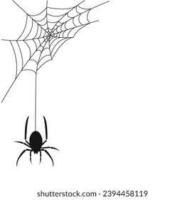 spider png on a transparent background, the spider goes down