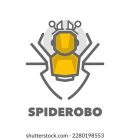 Spider robot simple logo template