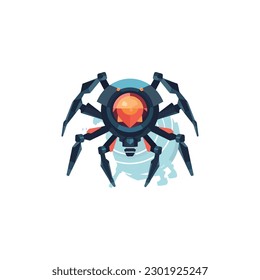 spider robots logo modern vector