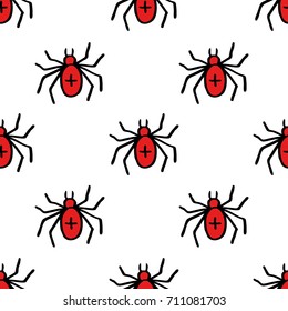 spider seamless doodle pattern