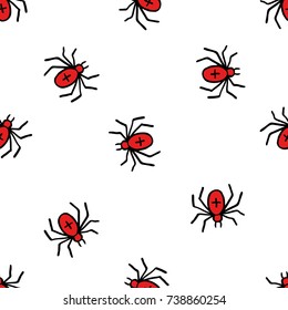 spider seamless doodle pattern