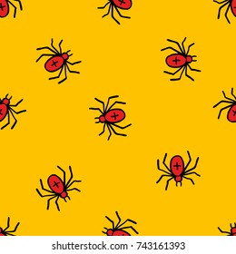 spider seamless doodle pattern