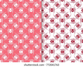 spider seamless pattern cross