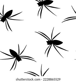 araña sin costura, patrón de mano dibujado en estilo doodle. 