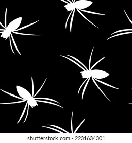 spider seamless pattern hand drawn in doodle style. wallpaper, textile, wrapping paper, digital paper, background