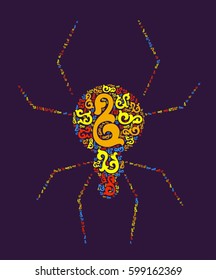 spider shape design vector illustration 