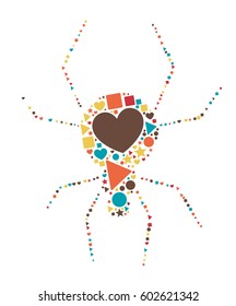 spider shape design vector illustration 