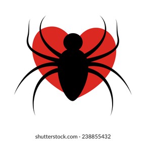 Spider Shape on Heart