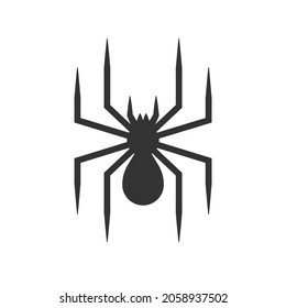 Spider shape silhouette. Insect icon symbol. Vector illustration image. 
