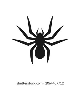 Spider shape silhouette. Insect icon symbol. Vector illustration image.