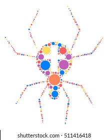 spider shape vector design by color point

