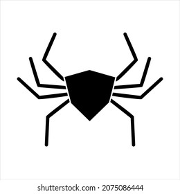 spider shield and logo, logo design vector, flat design