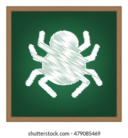 Spider sign illustration. Flat style black icon on white.