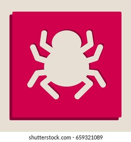Spider sign illustration. Vector. 