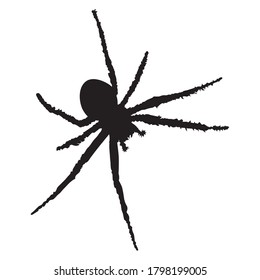 
Паук тату. Паук силуэт. Spider silhouette black. Vector drawing. Isolated white background.