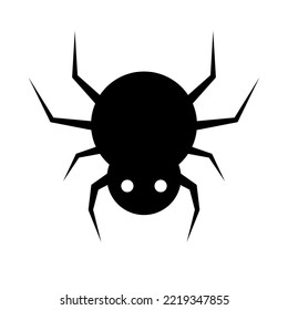 Spider silhouette icon. Bug. Vector.