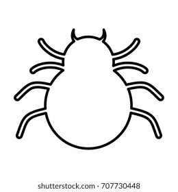 spider silhouette isolated icon