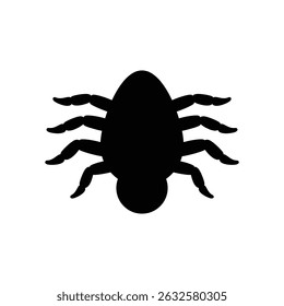 Spider silhouette on white background. abstract spider silhouette. simple spider shapes