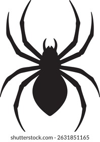 A spider silhouette vector art illustration