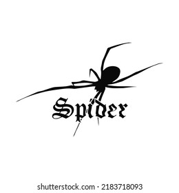 spider silhouette vector with concept