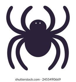 Spider silhouette. Vector halloween illustration