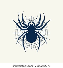 Projeto de ícone de vetor de silhueta de aranha.