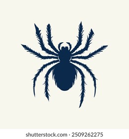 Spider silhouette vector icon design.