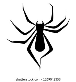 Spider Silhouette. Vector Illustration.