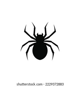 Spider simple flat icon vector
