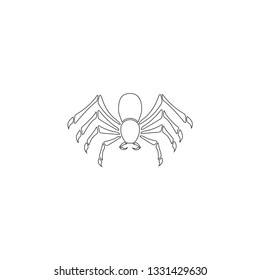 Spider. simple flat vector icon illustration. outline line symbol - editable stroke