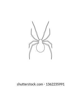 Spider. simple flat vector icon illustration. outline line symbol - editable stroke