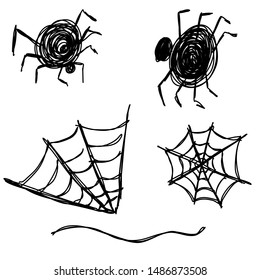 Spider Sketch Pack that can be used for stickers, web design, and anything else you can think of. Vectored images individually grouped with labels. Perfect for Halloween!