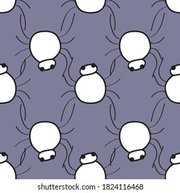 Spider skitter pattern seamless vector repeat surface design halloween