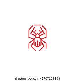 Design de logotipo de cabeça de aranha e crânio.