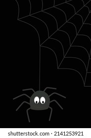 Spider and spiderweb. vector illustration