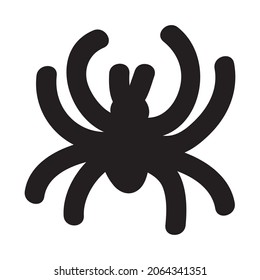 Spider spooky vector doodle illustration for Halloween party invitation, trick and treat fabric, event greeting card, poster, banner.