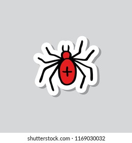 spider sticker doodle icon