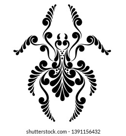 Spider stylized hand drawing. Original tattoo image
