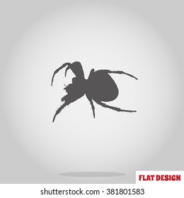 Spider symbol flat design. Spider JPG. Spider vector. Spider illustration. Spider icon. Spider flat design. Spider EPS.