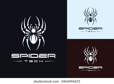 Símbolo de araña logo diseño silueta Insectos Artrópodo