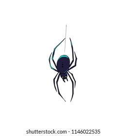 Spider is a symbol of phobias and horrors. Design for Halloween.