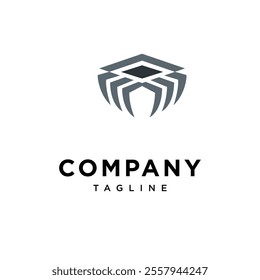 Spider Table Logo Icon Vector