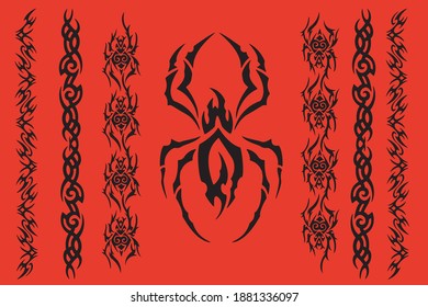 Spider tattoo design Vector Illustration