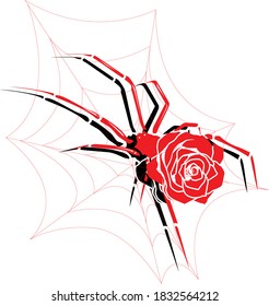 Spider Tattoo Rose, insecto rojo
