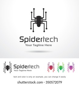 Spider Technology Logo Template Design Vector