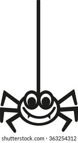 Spider with teeth hanging around