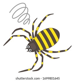 Eine Spinne, die gleich sterben wird.