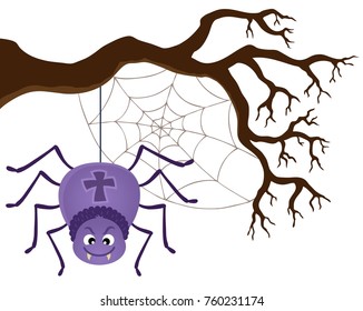 Imagen de tema araña 3 - ilustración vectorial eps10.