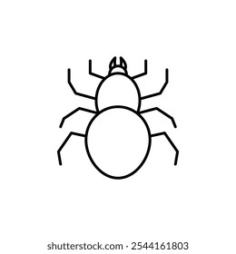 Spider thin line vector icon.